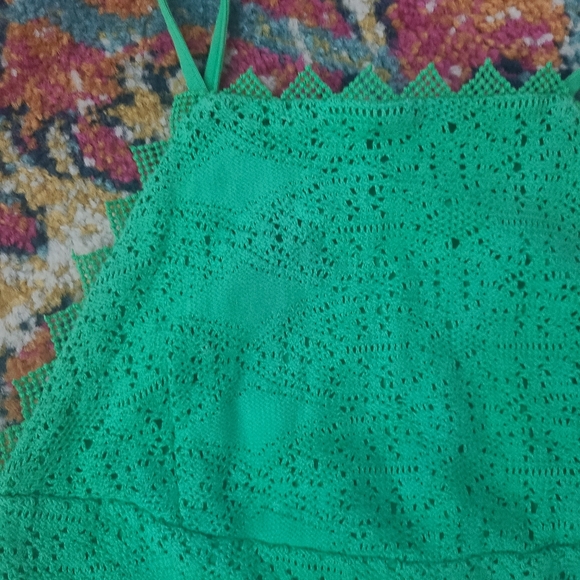 Topshop green crop tank - Picture 2 of 5